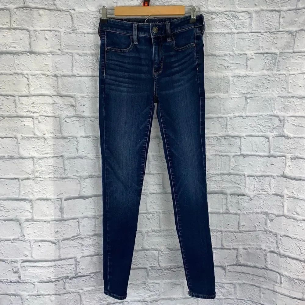 AEO super stretch hi rise jegging sz 2 regular